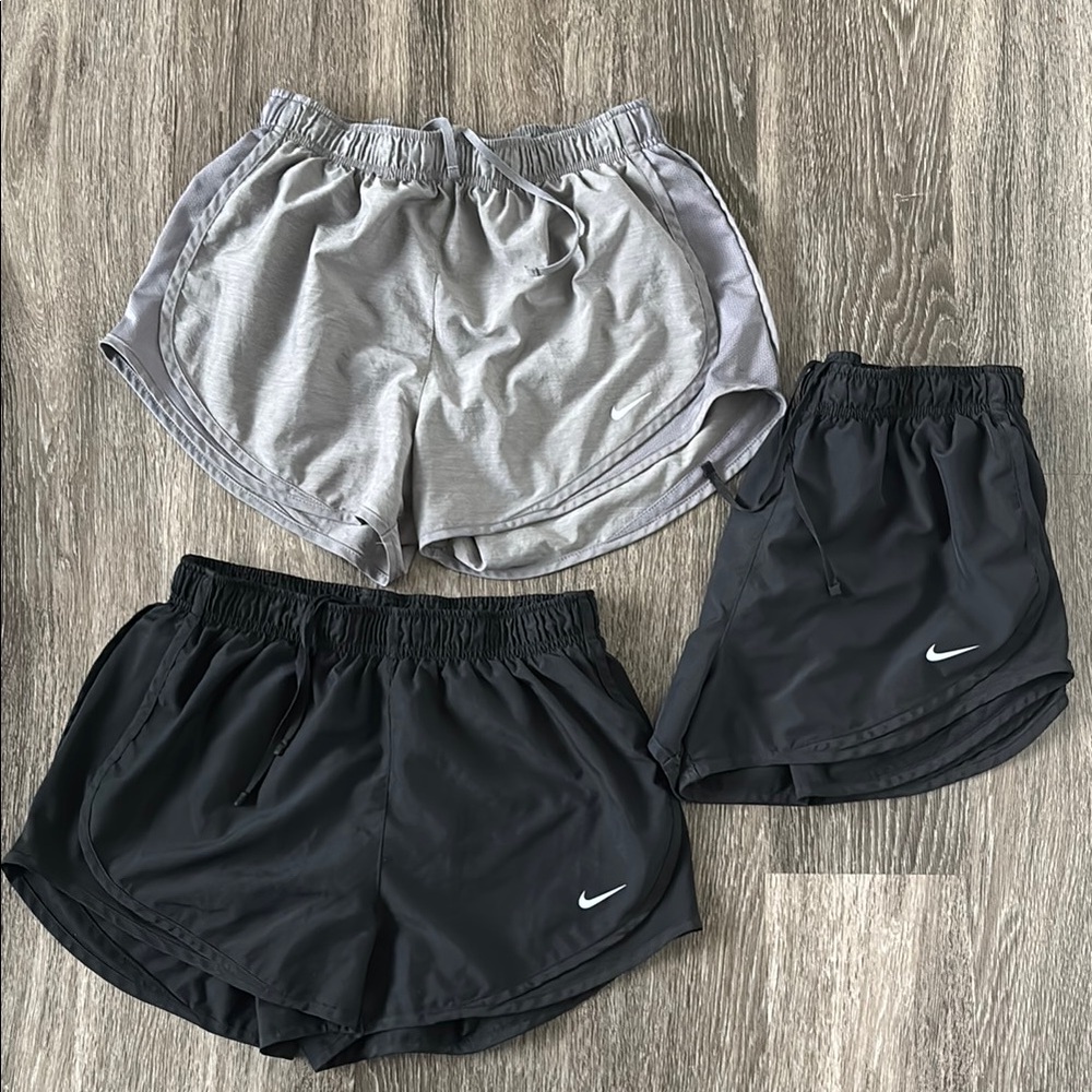 Nike Women's Black and Gray Shorts Bundle